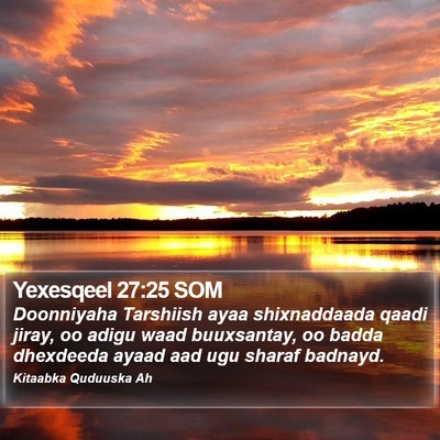 Yexesqeel 27:25 SOM Bible Verse Image