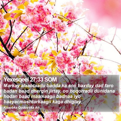 Yexesqeel 27:33 SOM Bible Verse Image