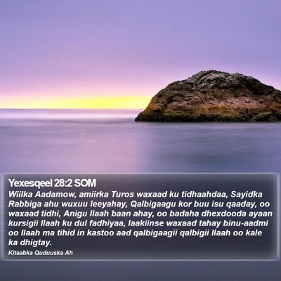 Yexesqeel 28:2 SOM Bible Verse Image