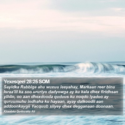 Yexesqeel 28:25 SOM Bible Verse Image