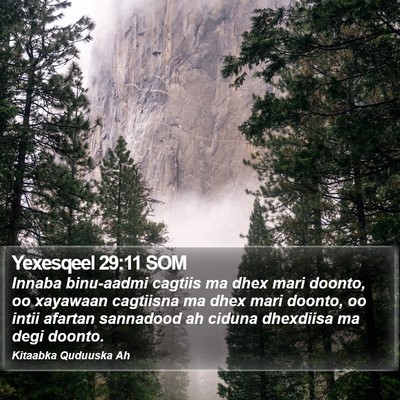 Yexesqeel 29:11 SOM Bible Verse Image