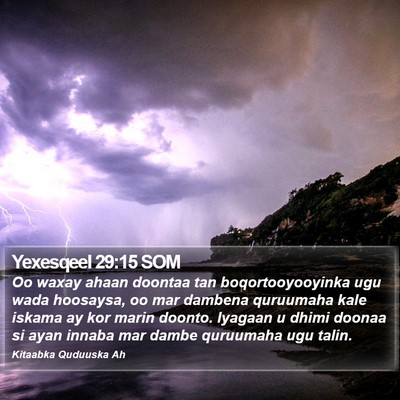 Yexesqeel 29:15 SOM Bible Verse Image