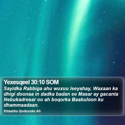 Yexesqeel 30:10 SOM Bible Verse Image