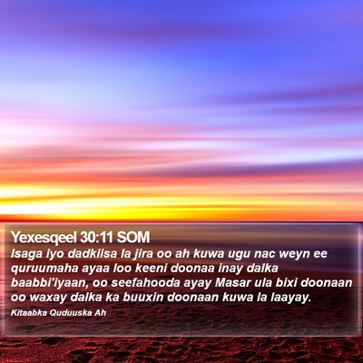 Yexesqeel 30:11 SOM Bible Verse Image