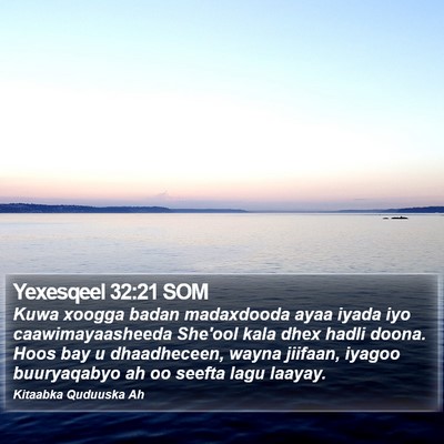Yexesqeel 32:21 SOM Bible Verse Image