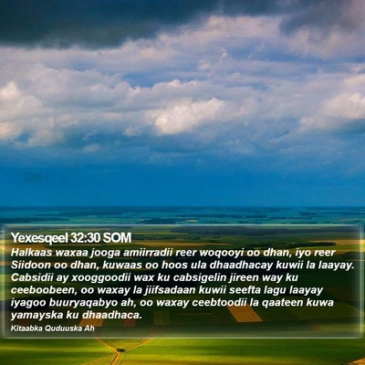Yexesqeel 32:30 SOM Bible Verse Image