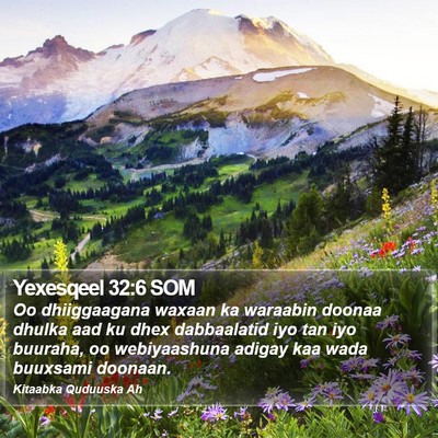 Yexesqeel 32:6 SOM Bible Verse Image