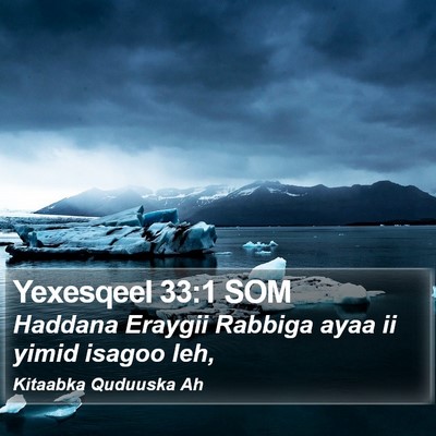 Yexesqeel 33:1 SOM Bible Verse Image