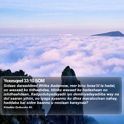 Yexesqeel 33:10 SOM Bible Verse Image