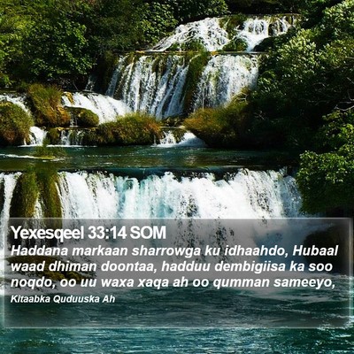 Yexesqeel 33:14 SOM Bible Verse Image