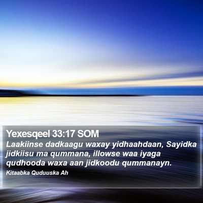 Yexesqeel 33:17 SOM Bible Verse Image