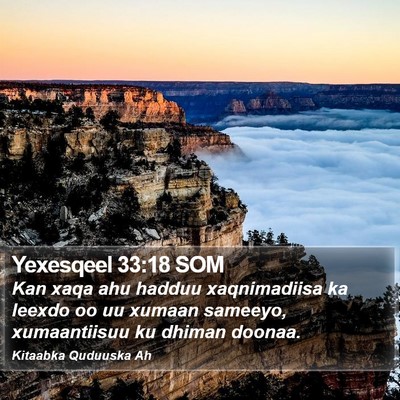 Yexesqeel 33:18 SOM Bible Verse Image