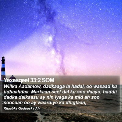 Yexesqeel 33:2 SOM Bible Verse Image