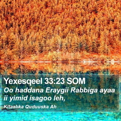 Yexesqeel 33:23 SOM Bible Verse Image