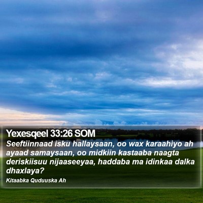 Yexesqeel 33:26 SOM Bible Verse Image