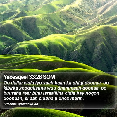 Yexesqeel 33:28 SOM Bible Verse Image