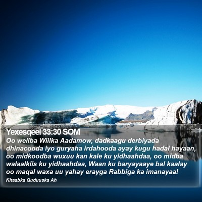 Yexesqeel 33:30 SOM Bible Verse Image