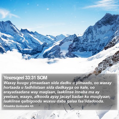 Yexesqeel 33:31 SOM Bible Verse Image