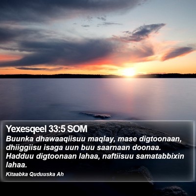 Yexesqeel 33:5 SOM Bible Verse Image