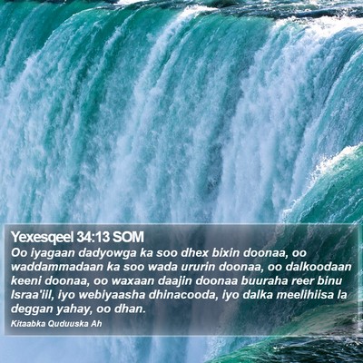 Yexesqeel 34:13 SOM Bible Verse Image