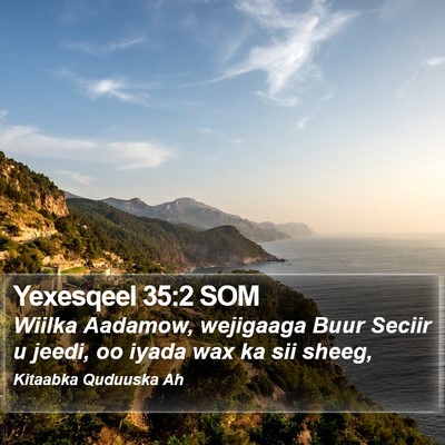 Yexesqeel 35:2 SOM Bible Verse Image