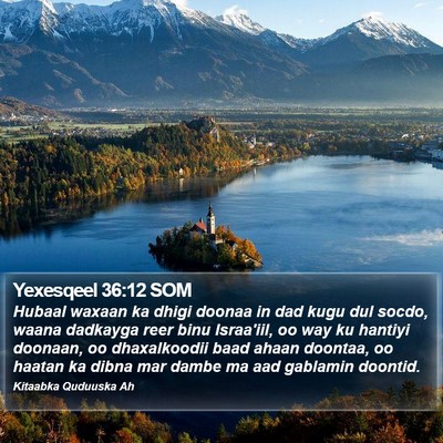Yexesqeel 36:12 SOM Bible Verse Image