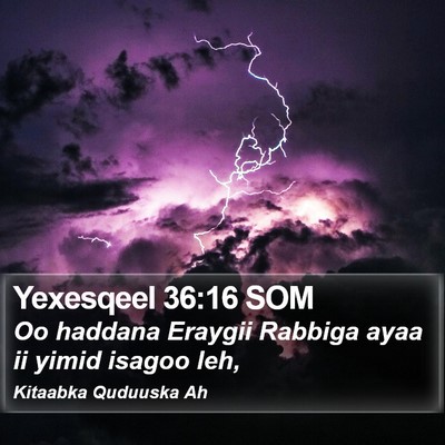 Yexesqeel 36:16 SOM Bible Verse Image