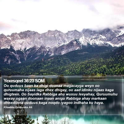Yexesqeel 36:23 SOM Bible Verse Image