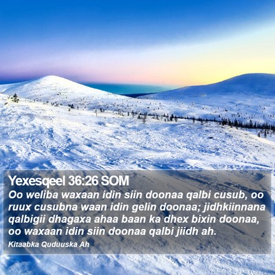 Yexesqeel 36:26 SOM Bible Verse Image