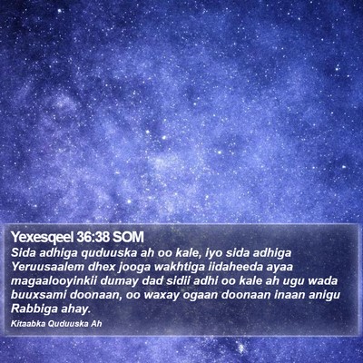 Yexesqeel 36:38 SOM Bible Verse Image