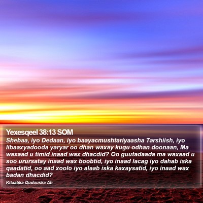 Yexesqeel 38:13 SOM Bible Verse Image