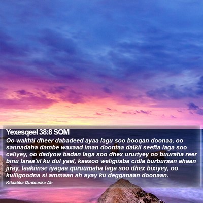 Yexesqeel 38:8 SOM Bible Verse Image