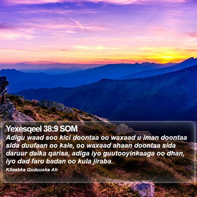 Yexesqeel 38:9 SOM Bible Verse Image