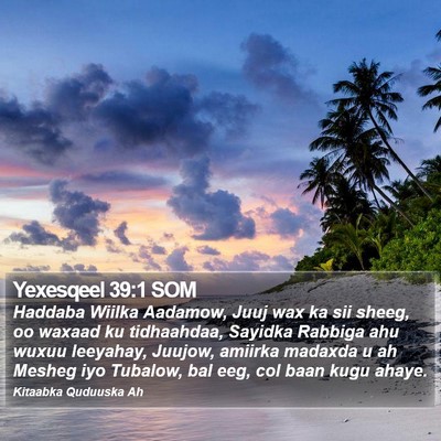 Yexesqeel 39:1 SOM Bible Verse Image