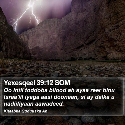 Yexesqeel 39:12 SOM Bible Verse Image