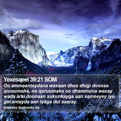 Yexesqeel 39:21 SOM Bible Verse Image