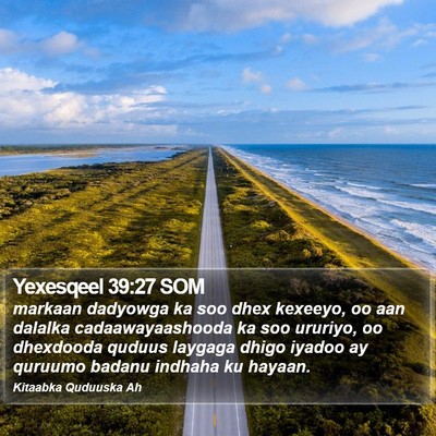 Yexesqeel 39:27 SOM Bible Verse Image