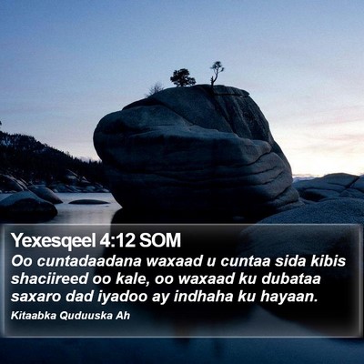 Yexesqeel 4:12 SOM Bible Verse Image