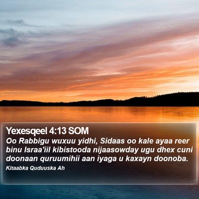 Yexesqeel 4:13 SOM Bible Verse Image