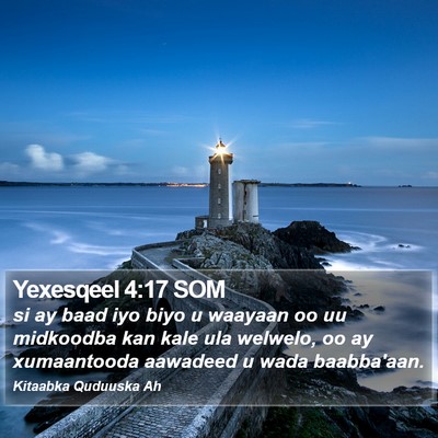 Yexesqeel 4:17 SOM Bible Verse Image