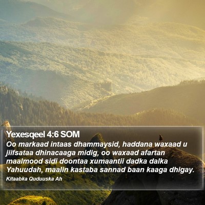 Yexesqeel 4:6 SOM Bible Verse Image