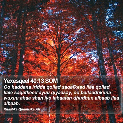 Yexesqeel 40:13 SOM Bible Verse Image