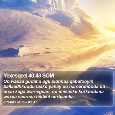 Yexesqeel 40:43 SOM Bible Verse Image