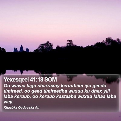 Yexesqeel 41:18 SOM Bible Verse Image