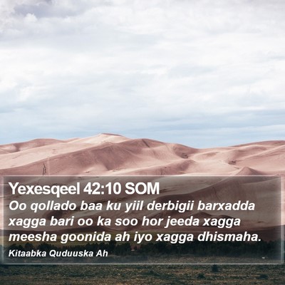 Yexesqeel 42:10 SOM Bible Verse Image