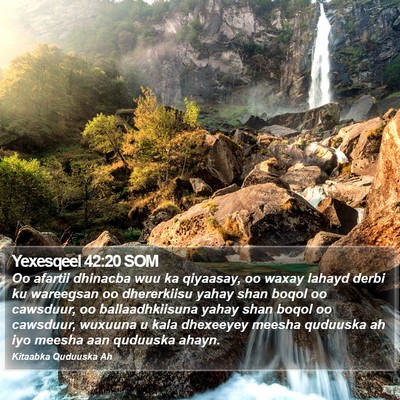 Yexesqeel 42:20 SOM Bible Verse Image