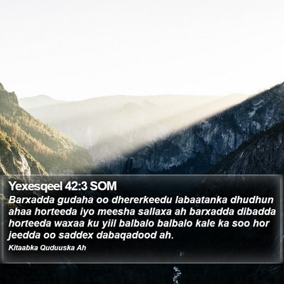 Yexesqeel 42:3 SOM Bible Verse Image