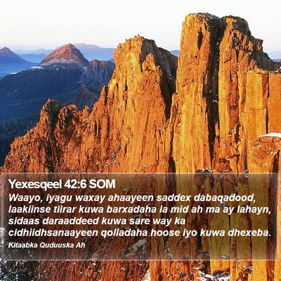 Yexesqeel 42:6 SOM Bible Verse Image
