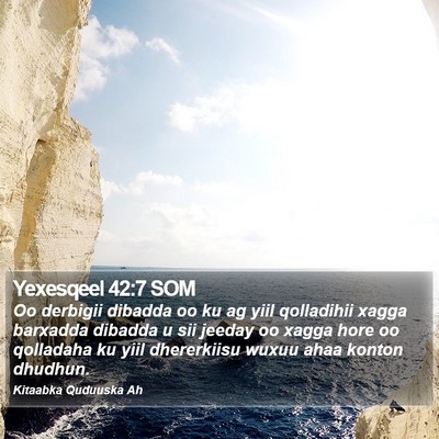 Yexesqeel 42:7 SOM Bible Verse Image