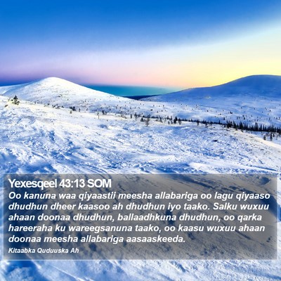 Yexesqeel 43:13 SOM Bible Verse Image